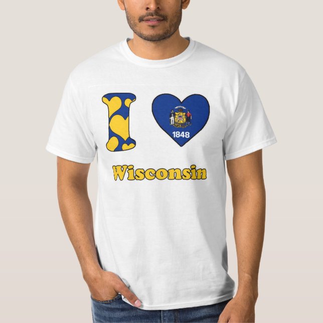 I kärlek Wisconsin T-shirt (Framsida)