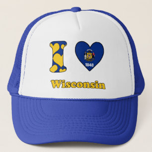 I kärlek Wisconsin Truckerkeps