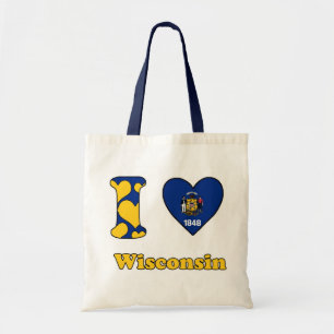 I kärlek Wisconsin Tygkasse