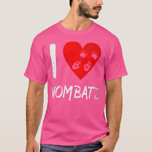 I Kärlek Wombats Australian Wombat T Shirt