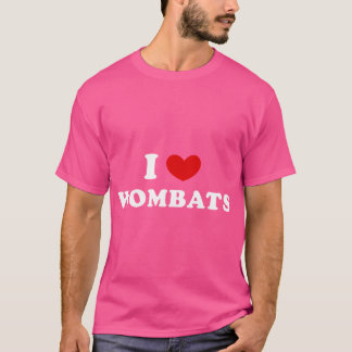 I Kärlek Wombats I Heart Wombats T Shirt