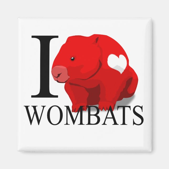 I Kärlek Wombats Magnets Magnet (Framsidan)