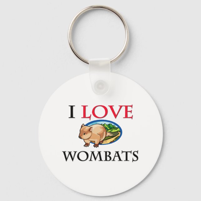 I Kärlek Wombats Nyckelring (Framsida)