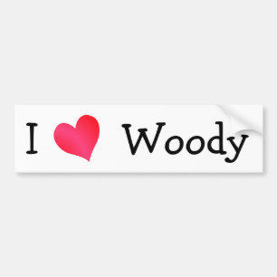 I Kärlek Woody Bildekal