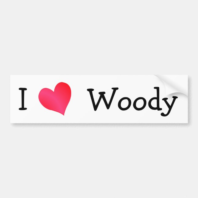 I Kärlek Woody Bildekal (Framsidan)