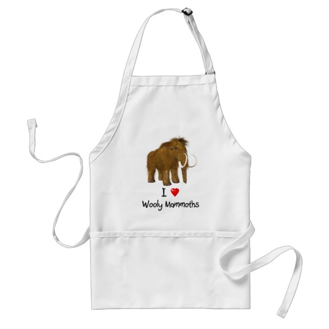 "I Kärlek Wooly Mammoths" Wooly Mammoth Förkläde (Framsidan)