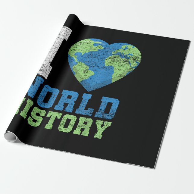 I Kärlek World History Presentpapper (Utrullad)