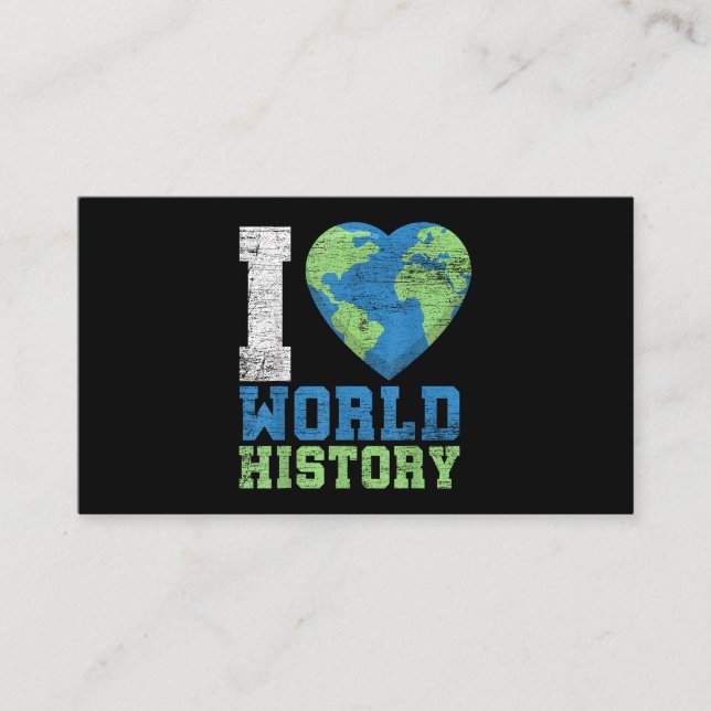I Kärlek World History Visitkort (Framsida)