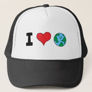 I Kärlek, World Lycklig Earth Clipart Cute Earth Keps