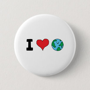 I Kärlek, World Lycklig Earth Clipart Cute Earth Knapp