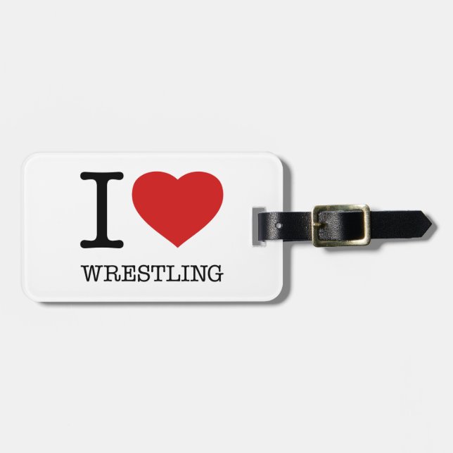 I KÄRLEK WRESTLING BAGAGEBRICKA (Horisontell Framsida)