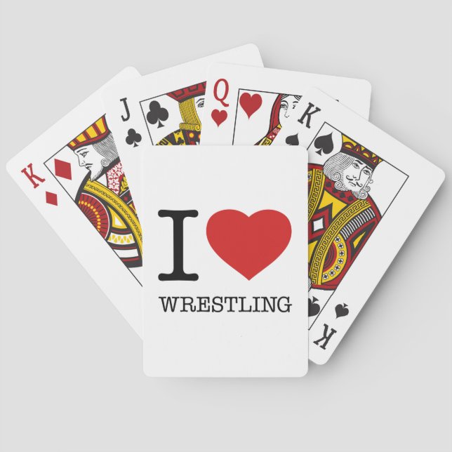 I KÄRLEK WRESTLING CASINOKORT (Baksidan)