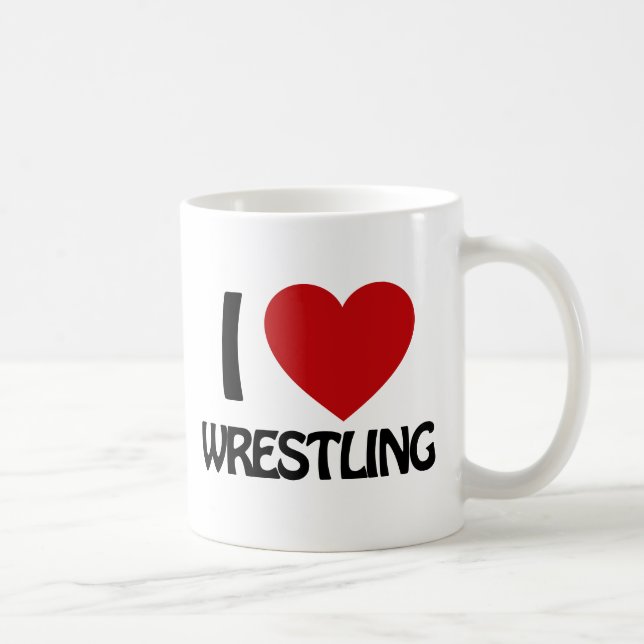 I kärlek WRESTLING Kaffemugg (Höger)