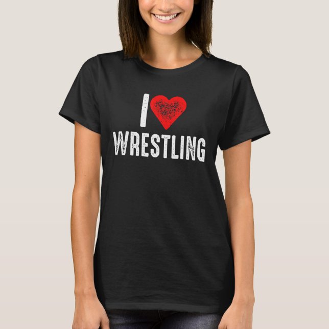 I Kärlek Wrestling T Shirt (Framsida)
