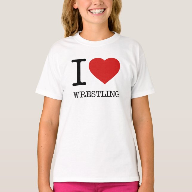 I KÄRLEK WRESTLING T SHIRT (Framsida)