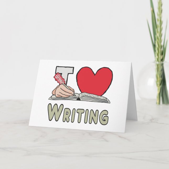 I Kärlek Writing Kort (Framsida)