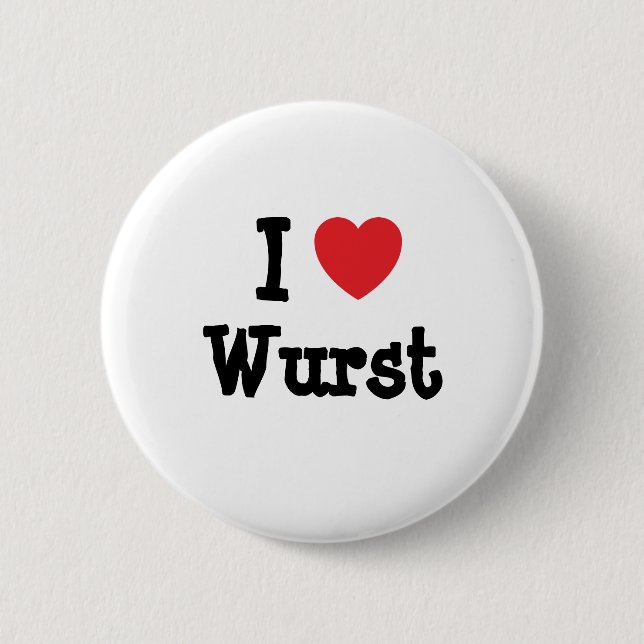I kärlek Wurst eart T-Shirt Knapp (Framsida)