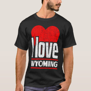 I Kärlek Wyoming Bästa hemstat jag älskar Wyoming T Shirt