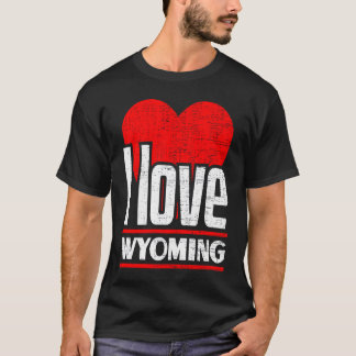I Kärlek Wyoming Bästa hemstat jag älskar Wyoming T Shirt