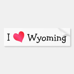 I Kärlek Wyoming Bildekal