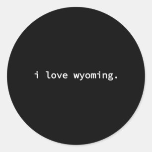 I Kärlek Wyoming Runt Klistermärke