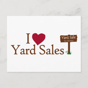 I Kärlek Yard Sales Vykort