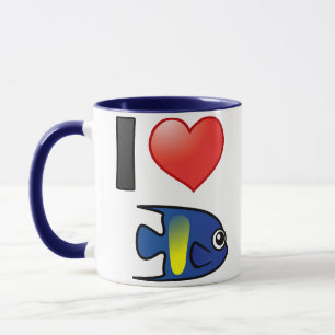 I Kärlek Yellowbar Angelfish Mugg