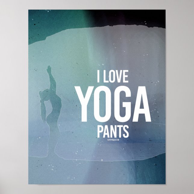 I Kärlek yoga byxor - Yoga Fitness -.png Poster (Framsidan)