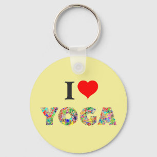 I Kärlek Yoga  I Heart Yoga Colorent Peace Nyckelring