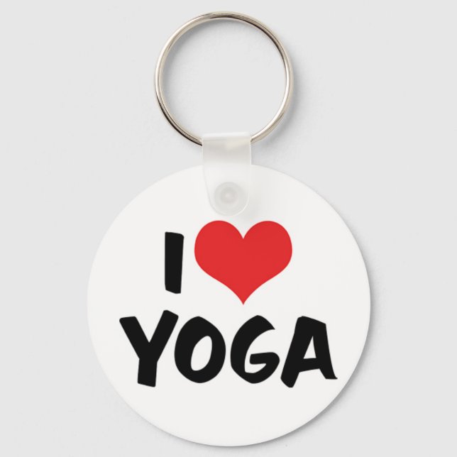 I Kärlek Yoga Keychain Nyckelring (Framsida)