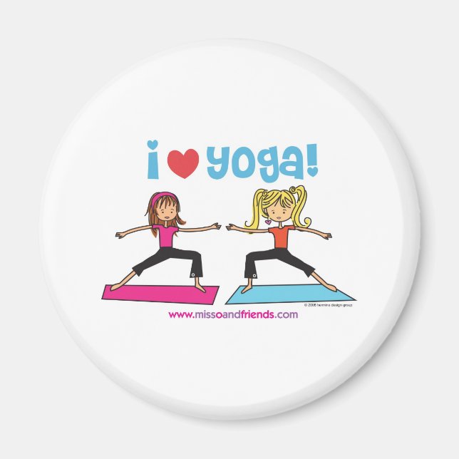 i kärlek yoga magnet (Framsidan)