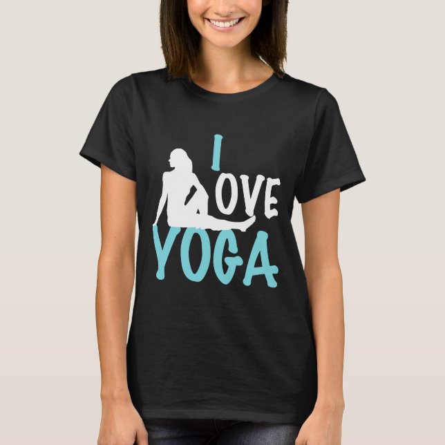 I Kärlek Yoga Mörk Kvinnor T-shirt (Framsida)