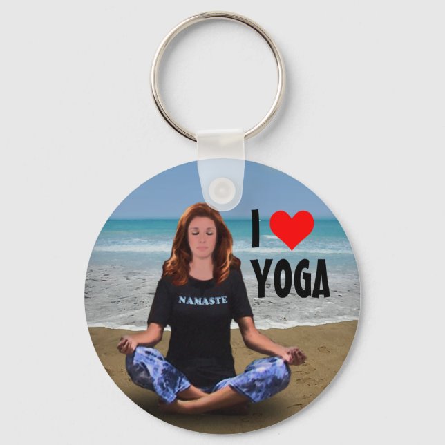 I kärlek Yoga Nyckelring (Framsida)