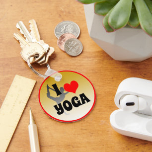 I kärlek Yoga & Red Heart, Yogini mode Nyckelring