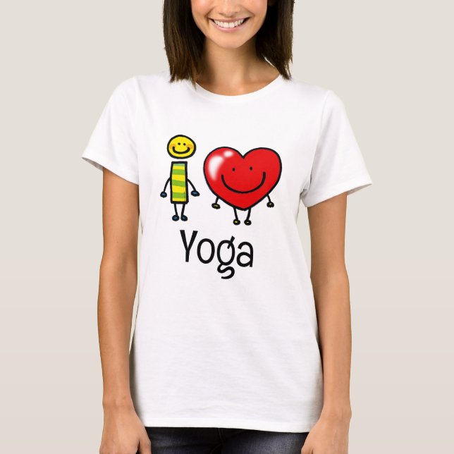 i kärlek yoga T-Shirt (Framsida)