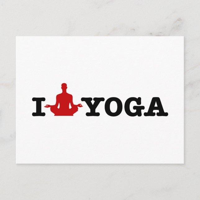 I Kärlek Yoga Vykort (Framsida)