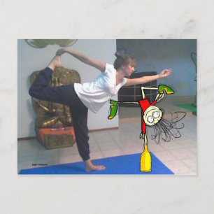 I kärlek yoga! vykort