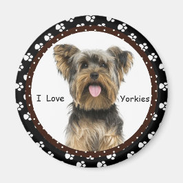 I kärlek Yorkies Magnet