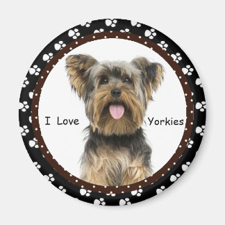 I kärlek Yorkies Magnet