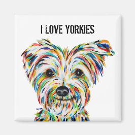 I Kärlek Yorkies Magnet