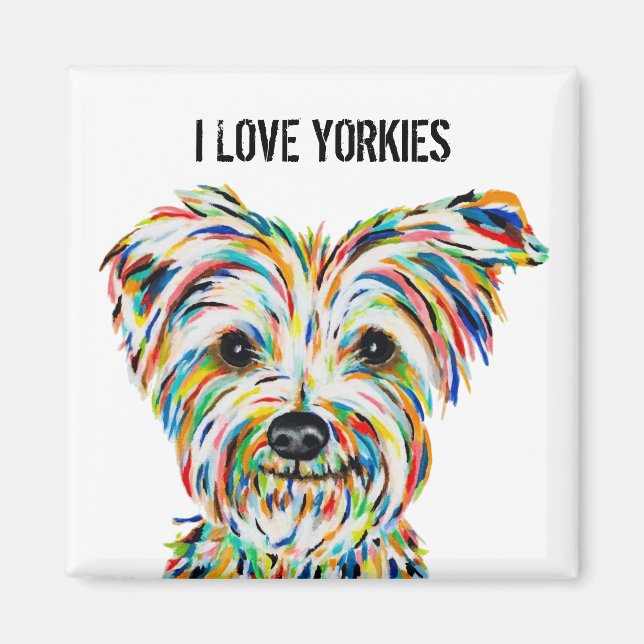 I Kärlek Yorkies Magnet (Framsidan)