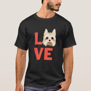 I Kärlek Yorkshire Terrier Hund Pet Owner och Anim T Shirt