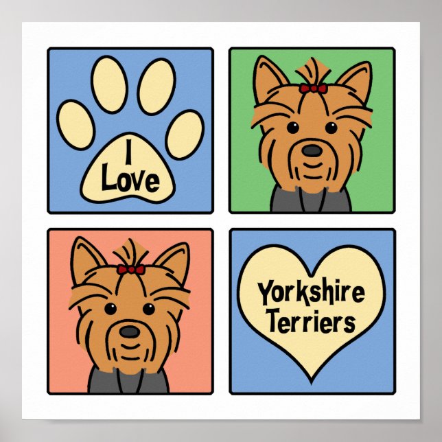 I Kärlek Yorkshire Terriers Poster (Framsidan)