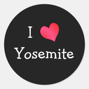 I Kärlek Yosemite Runt Klistermärke