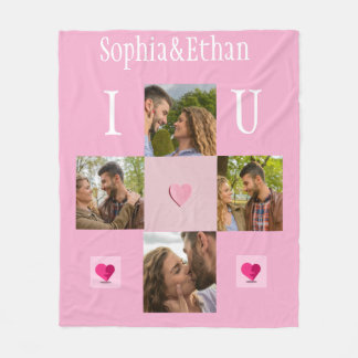 I Kärlek You 4 Photo Fleece Blanket