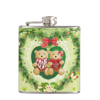 I Kärlek You 4 Wrapped Flask Fickplunta