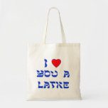 I Kärlek You a Latke Tygkasse<br><div class="desc">Underbar Chanukah-gåva för att berätta för någon hur mycket du kärlekar dem med en pjäs på ord med Latke!</div>