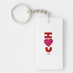 I Kärlek You Acrylic Rectangle Keychain Nyckelring