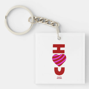 I Kärlek You Acrylic Square Keychain