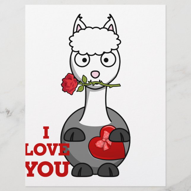 i kärlek you alpaca (Framsida)